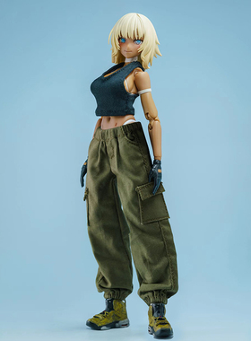 112CRAZY FIGURE6寸机娘窝之壳romankey女素体背心工装裤可动人偶