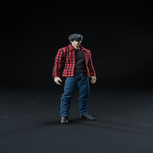 VTOYS X BMS 1/12 可动人偶 壹号素体 格子衬衣 背心 牛仔裤