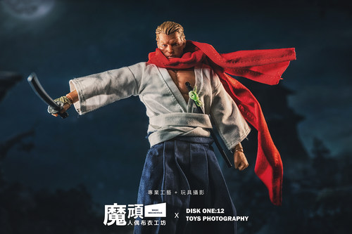 6寸1/12兵人衣服武士vtoys布衣