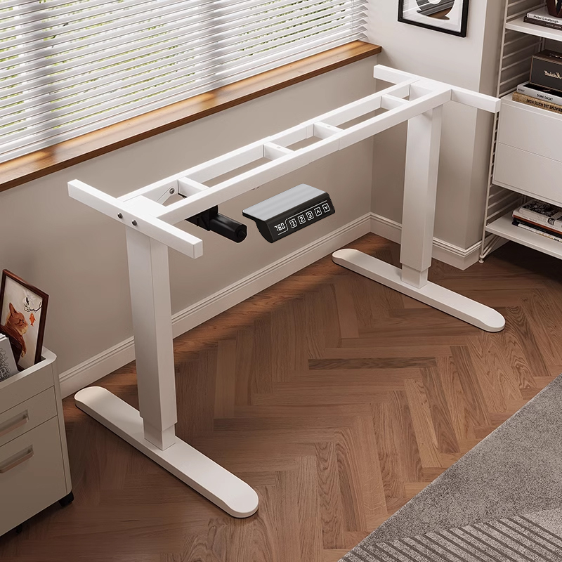 电动升降桌腿双电机双横梁办公桌家用电脑桌支架脚架升降桌架