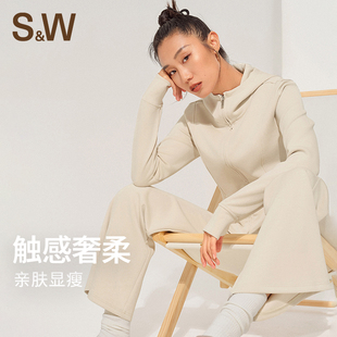 SW云感运动外套秋冬保暖女连帽舒适透气运动健身瑜伽服骑行服上衣