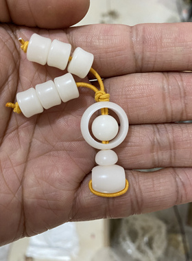 天然白玉菩提根三通佛头套装文玩手串配饰diy三通尺寸约10*11.5MM