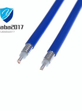 蓝色EEPRG402射频线 25欧姆电缆 半柔半钢线 RG141/086FM402 25欧