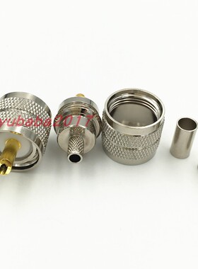 UHF-JY-3 压接RG58/RG142/LMR195/RG400馈线 PL-259射频头 SL16