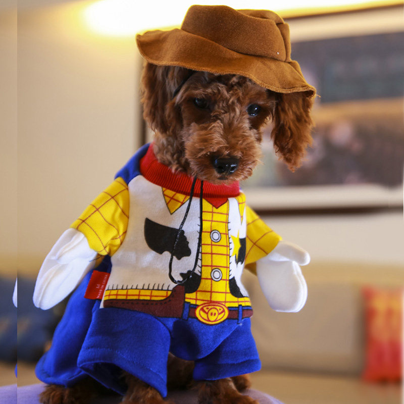 狗狗搞笑衣服泰迪小型犬秋冬猫咪搞怪衣服宠物站立变身装新年衣服