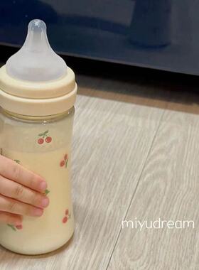 韩国Grosmimi格罗咪咪新生儿婴幼儿童小熊樱桃奶嘴奶瓶PPSU宽口径