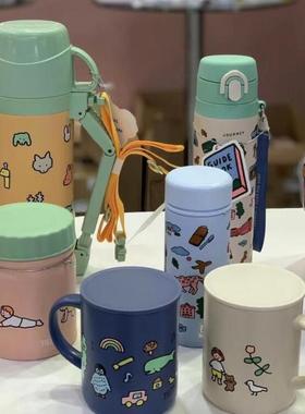 韩国代购zeroperzero联名保温杯便携随手杯直饮不锈钢马克杯水壶