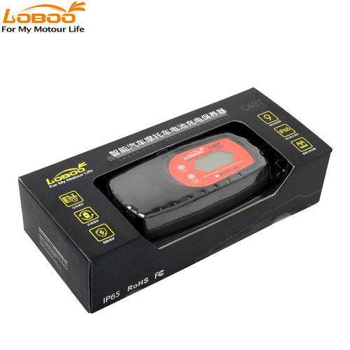 LOBOO萝卜摩托车电瓶充电器12V通用型全自动智能锂电池蓄电池充电 - 封面