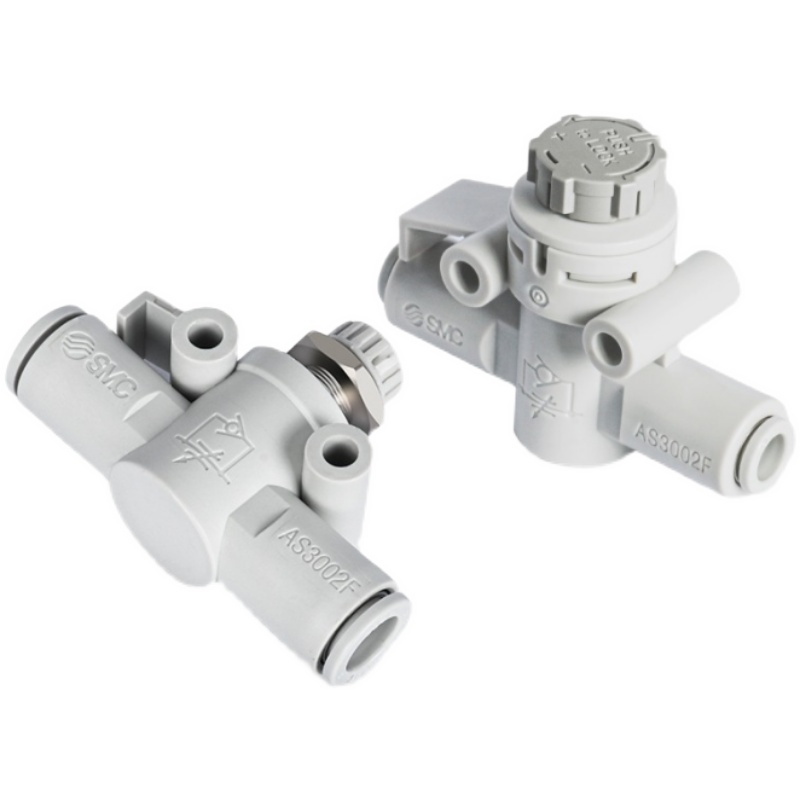 SMC原装调速阀节流阀气动接头AS1002F-04A/6A直通AS3002F-08A/10A