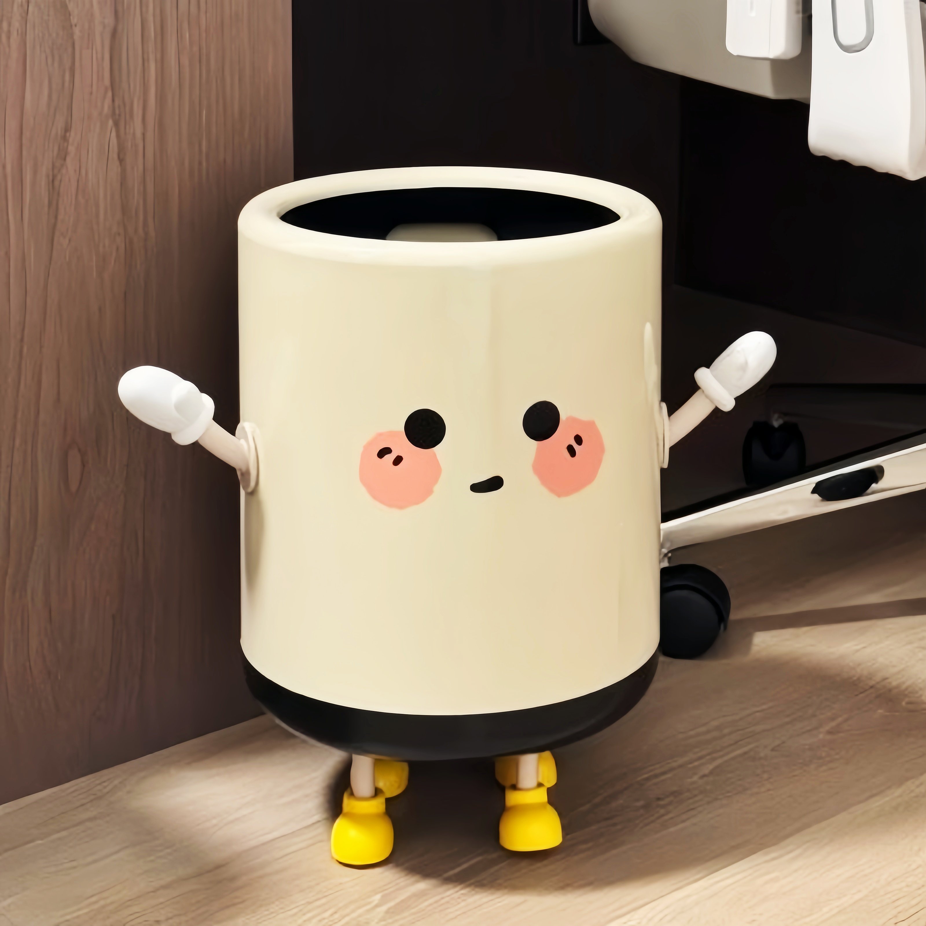 可爱奶油风垃圾桶大号大容量高颜值ins风客厅卫生间可按压式开盖