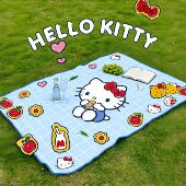 哈喽猫咪野餐垫一次性防潮垫户外便携地垫可折叠草地野餐春游ins