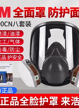 3M防毒面具全面罩6800全脸防护罩