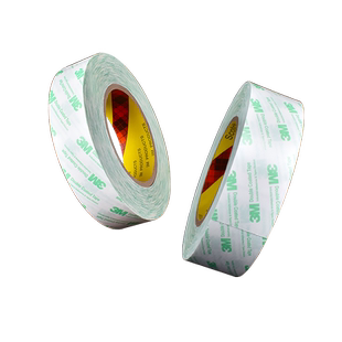 3M55261透明无痕强力高粘度超薄耐高温PET双面胶带CNC模胚机铝雕刻机加工固定金属铭牌可移无残胶0.1mm双面胶