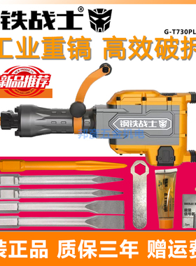 钢铁战士电镐T680/T730PLUS/T1000PLUS大缸体锤镐重型大功率95型