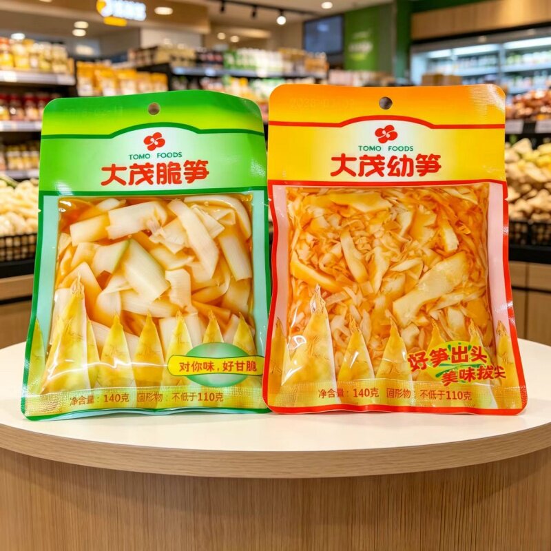 正宗大茂脆笋幼笋140g袋装台湾风味即食笋片笋丝配粥佐餐下饭酱菜