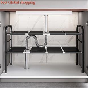 Kitchen sink rack seasoning bottle bowl dish storage shelve