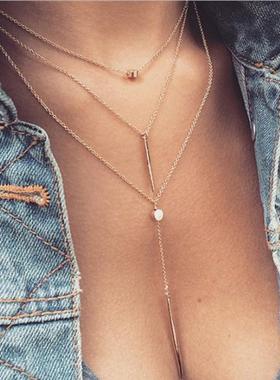 Clavicle Chain Short Necklace Pendant Sweater Chain