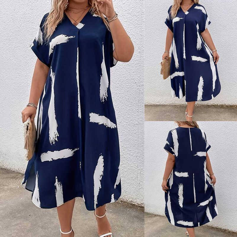 Summer Loose women dresses ladies  shirt dress宽松舒适大码裙