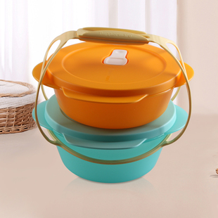 特百惠800ML微波微波水晶圆碗800ml/460ml//600ML/1L微波炉饭盒