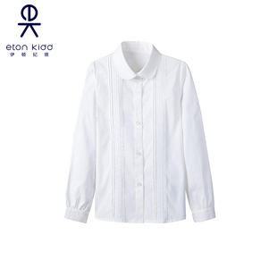 衬衫 学院纯色春秋女童长袖 09C201 儿童白色衬衣童装 伊顿纪德校服