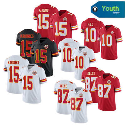 童装YOUTH 酋长队Chiefs #15 Mahomes #87 #10 橄榄球服