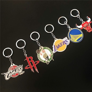 NBA球迷钥匙扣骑士勇士湖人火箭凯尔特人队篮球纪念品书包挂件
