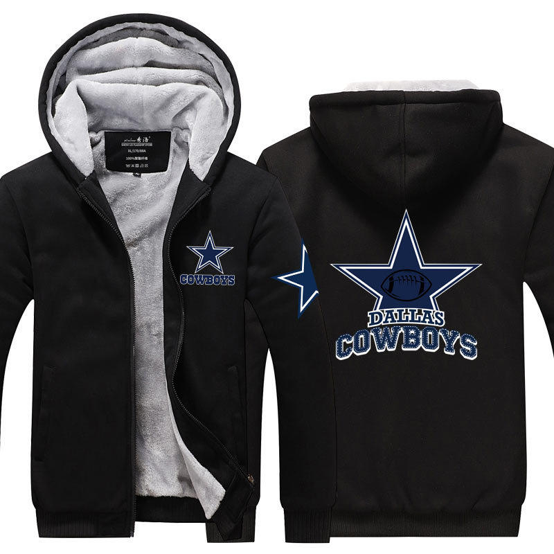 2020Dallas Cowboys达拉斯牛仔橄榄球队卫衣外套加绒加厚男款棉服