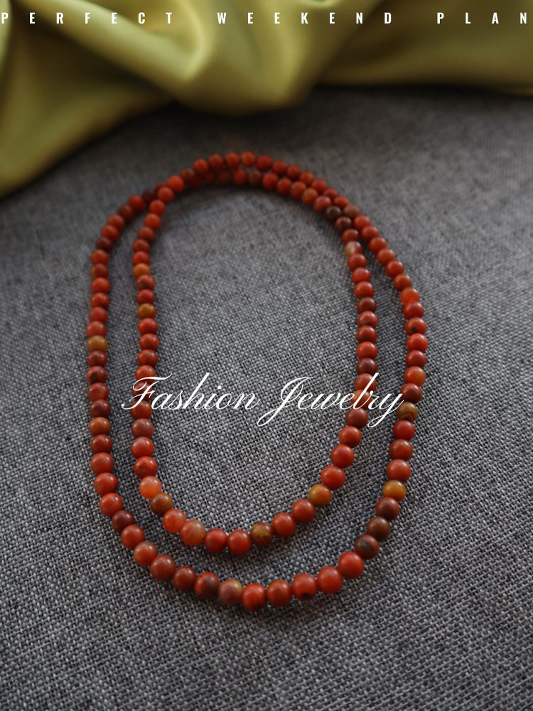 사천 소재 난홍 목걸이 부처님 비즈 108 팔찌 양산 JIUKOU 소재 천연 난홍 마노 철 포장 펄프 팔찌