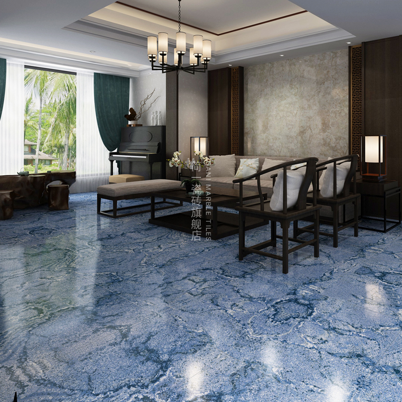 gani简一 景泰蓝 客厅大理石瓷砖拼花地砖卫生间墙砖防滑耐磨
