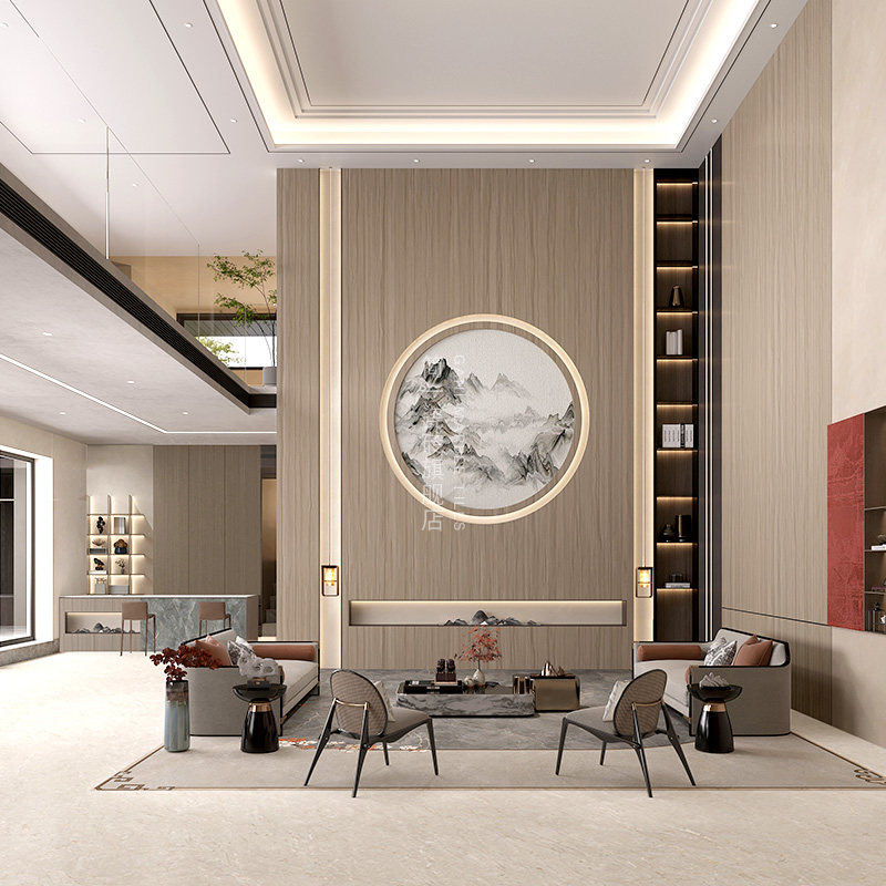 简一雅典木纹木纹砖全屋护墙板电视背景墙卧室墙板