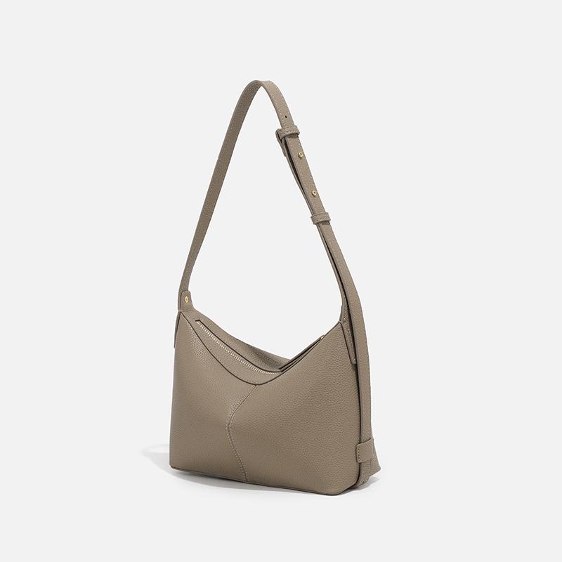 小众真皮腋下包包时尚百搭饺子包