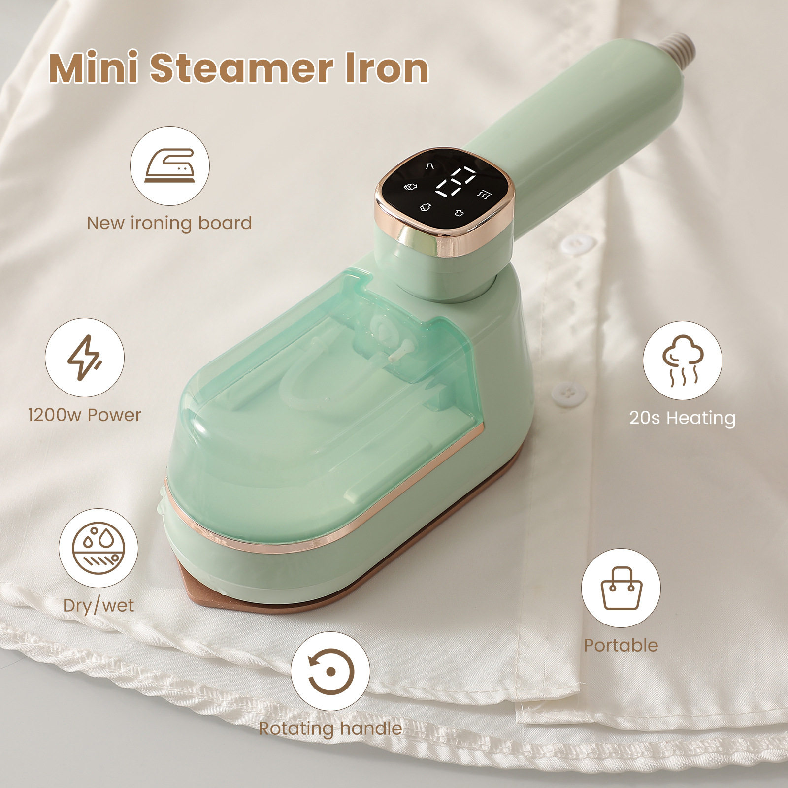 2026 handheld hanging iron machine with detachable water tan