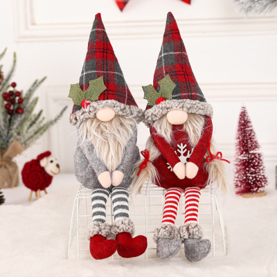 Christmas Gift Rudolf Doll Decoration圣诞节鲁道夫公仔长腿