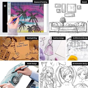 LED A5A4A3A2 copying table board素描临摹绘画板透光板 drawing
