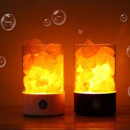 New Himalaya salt led light crystal night lamp desk