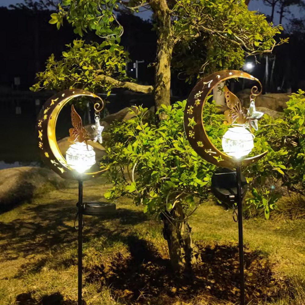 Solar Moon Earth Insertion Light Outdoor Iron Carving Light