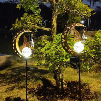Solar Moon Earth Insertion Light Outdoor Iron Carving Light