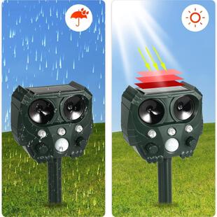 2025 Solar waterproof sound and light bird repellent device