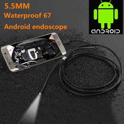 Android Phone Micro USB Endoscope Camera 5.5mm Lens 6LED