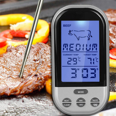 LCD Backlight Wireless Meat Thermometer Long Range