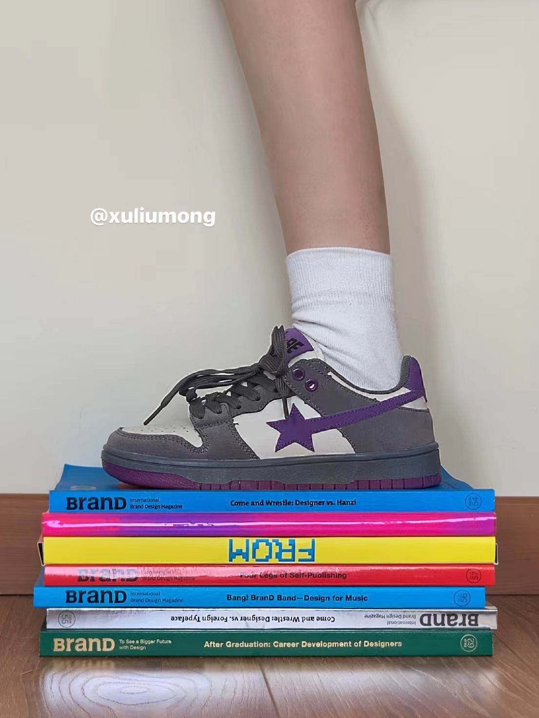 许刘芒“情侣小众板鞋”秋冬流星鞋休闲运动德训潮鞋灰紫色,女鞋,休闲板鞋,淘宝优惠券,粉丝福利购,淘宝优惠卷
