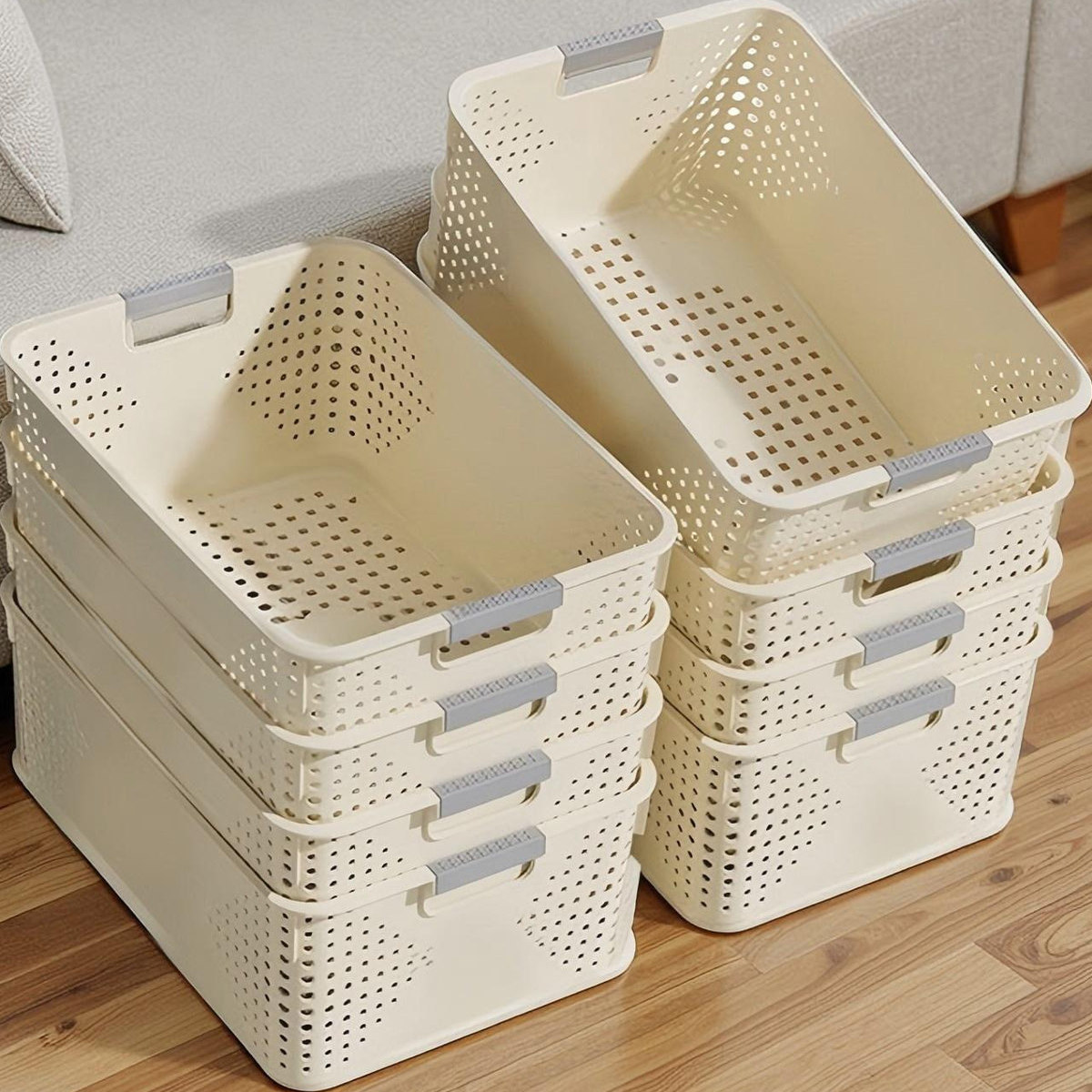 分类宿舍零食塑料衣服桌面置物篮