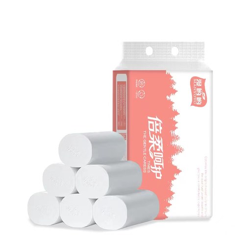 T【桃桃淘好物】便携6卷加量装原生浆五层亲肤卫生纸家用纸巾