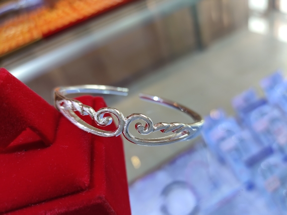 足银999.9开口实心纯银手镯子紧箍咒时尚小巧男女刻字送礼品节日