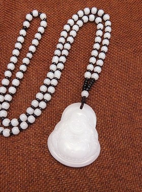 2025蛇年夏季玻璃白钰吊坠批发观音弥勒佛网店礼品挂绳钰石超