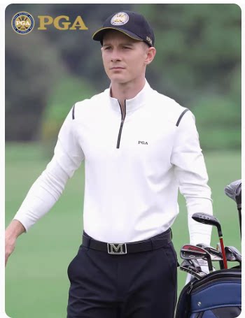 美国PGA高尔夫服装男士长袖T恤