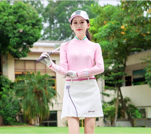 T恤高尔夫衣服装 长袖 秋冬款 T恤立领打底衫 韩版 免邮 高尔夫女装