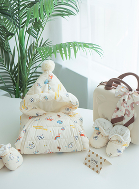 冬季新生儿宝宝薄鸭绒羽绒连体衣外套礼盒婴儿出生满月百天周岁礼