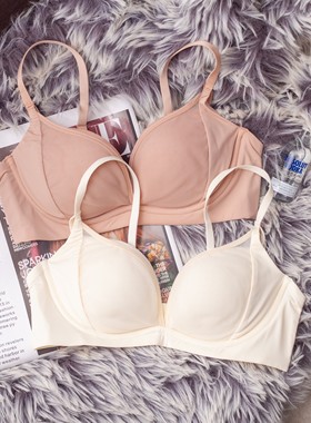 Wbra法式性感内衣小胸聚拢蕾丝贝壳杯无钢圈上托防下垂夏文胸女