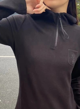 正品哥家新新款2025春专柜商场同款羊毛连帽德绒加绒打底衫卫衣